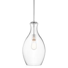 Everly Single Light 9" Wide Mini Pendant with Hourglass Shade