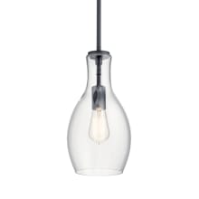 Everly 7" Wide Mini Pendant with Clear Glass Shade