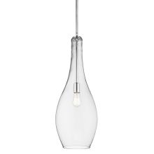 Everly 1 Light 10.75" Wide Pendant with Mercury Glass Shade