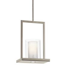 Triad Dual Lit 2 Light Pendant with Cylindrical Glass Shade