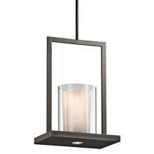 Triad Dual Lit 2 Light Pendant with Cylindrical Glass Shade