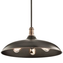 Cobson 3 Light 20" Wide Pendant with Metal Shade