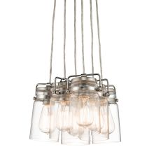 Brinley 6 Light 12" Wide Pendant with Canning Jar Style Shades
