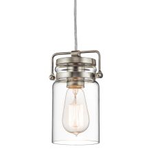 Brinley Single Light 5" Wide Mini Pendant with Canning Jar Style Shade