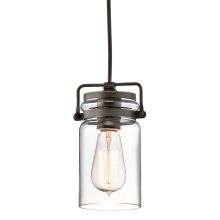 Brinley Single Light 5" Wide Mini Pendant with Canning Jar Style Shade
