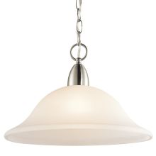 Nicholson Single-Bulb Indoor Pendant with Dome-Shaped Glass Shade