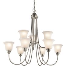 Nicholson 2-Tier  Chandelier with 9 Lights - 72" Chain Included - 35 Inches Wide