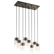 Brinley 8 Light 26" Wide Pendant with Canning Jar Style Shades