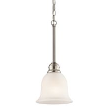 Tanglewood Single-Bulb Indoor Pendant with Bell-Shaped Glass Shade