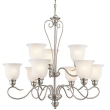 Tanglewood 2-Tier  Chandelier with 9 Lights - 72" Chain Included - 32 Inches Wide