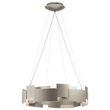 Moderne 2 Light 26.5" Wide 1 Tier LED Abstract Drum Chandelier
