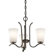 Armida Single-Tier Mini Chandelier with 3 Lights - 72" Chain Included - 18 Inches Wide