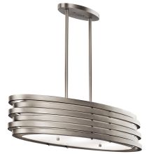 Roswell 3-Bulb Indoor Chandelier with Oval Metal Shade