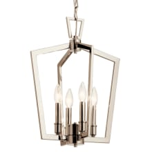 Abbotswell 4 Light 14" Wide Taper Candle Pendant