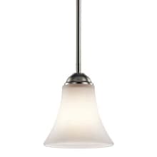 Keiran Single Light 6" Wide LED Mini Pendant with a Satin Etched White Shade