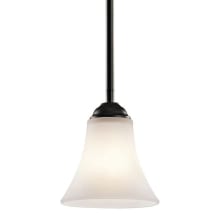 Keiran Single Light 6" Wide LED Mini Pendant with a Satin Etched White Shade