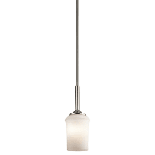 Aubrey Single Light 5" Wide LED Mini Pendant with a Satin Etched Cased Opal Shade