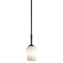 Aubrey Single Light 5" Wide LED Mini Pendant with a Satin Etched Cased Opal Shade