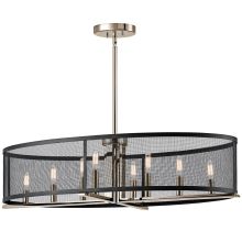 Titus 8 Light 37.25" Long Chandelier with Metal Shade