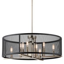 Titus 8 Light 25" Wide Chandelier with Metal Shade