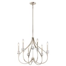 Eloise 24" Wide 6 Light Candle Style Chandelier