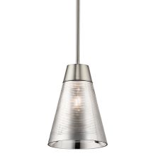 Rowland 1 Light 8" Wide Pendant with Glass Shade