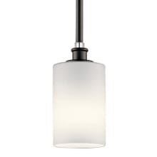 Joelson Single Light 4" Wide LED Mini Pendant with a Satin Etched Cased Opal Shade