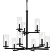 Crosby 9 Light 33" Wide Taper Candle Chandelier