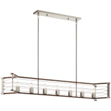 Lente 7 Light 54" Wide Taper Candle Style Chandelier