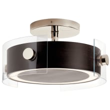 Tig 15" Wide Integrated LED Semi-Flush Drum Ceiling Fixture