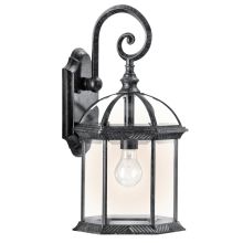 Barrie 19" Outdoor Wall Light with Beveled Glass Panels