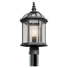 Barrie 18" Outdoor Post Light with Beveled Glass Panels