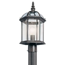 Barrie 18" LED Outdoor Post Light with Beveled Glass Panels