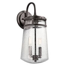 Lyndon 2 Light 8" Wide Wall Sconce with Seedy Glass Shade