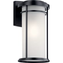 Toman Single Light 20" Tall LED Outdoor Wall Sconce with a Satin Etched Shade