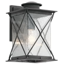 Argyle Single Light 13" Tall LED Outdoor Wall Sconce with Clear Seeded Glass Shade