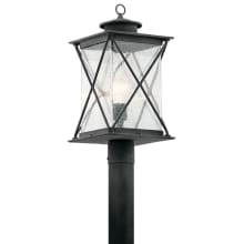Argyle Single Light 20" Tall LED Outdoor Single Head Post Light with Clear Seeded Glass Shade