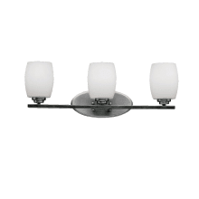 Eileen 3 Light 24" Wide LED Bathroom Vanity Light with Satin Etched Cased Opal Shades