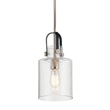 Kitner 7" Wide Taper Candle Mini Pendant with Clear Seedy Glass Shade