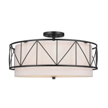 Birkleigh 4 Light 24" Wide Semi-Flush Drum Ceiling Fixture