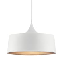 Elias 22" Wide Single Pendant / Semi-Flush Ceiling Fixture with Tall Shade