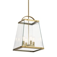 Darton 4 Light 18" Wide Single Pendant with Clear Glass Shade