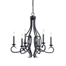 Ania 6 Light 26" Wide Taper Candle Style Chandelier