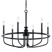 Capitol Hill 6 Light 29" Wide Taper Candle Style Chandelier