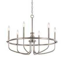 Capitol Hill 6 Light 29" Wide Taper Candle Style Chandelier