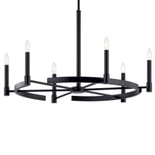 Tolani 6 Light 34" Wide Taper Candle Chandelier