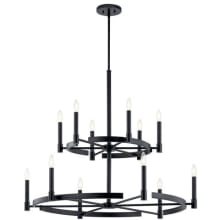 Tolani 12 Light 40" Wide Taper Candle Chandelier