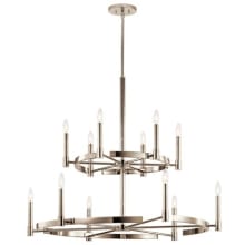 Tolani 12 Light 40" Wide Taper Candle Chandelier