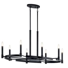 Tolani 8 Light 43" Wide Taper Candle Chandelier