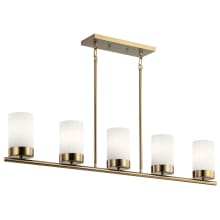 Ciona 5 Light 43" Wide Pillar Candle Linear Chandelier